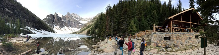 Day 2: Lake Louise · Tea House hike and Lake Agnes · Cave and Basin Historic Site · Upper Banff Hot Spring