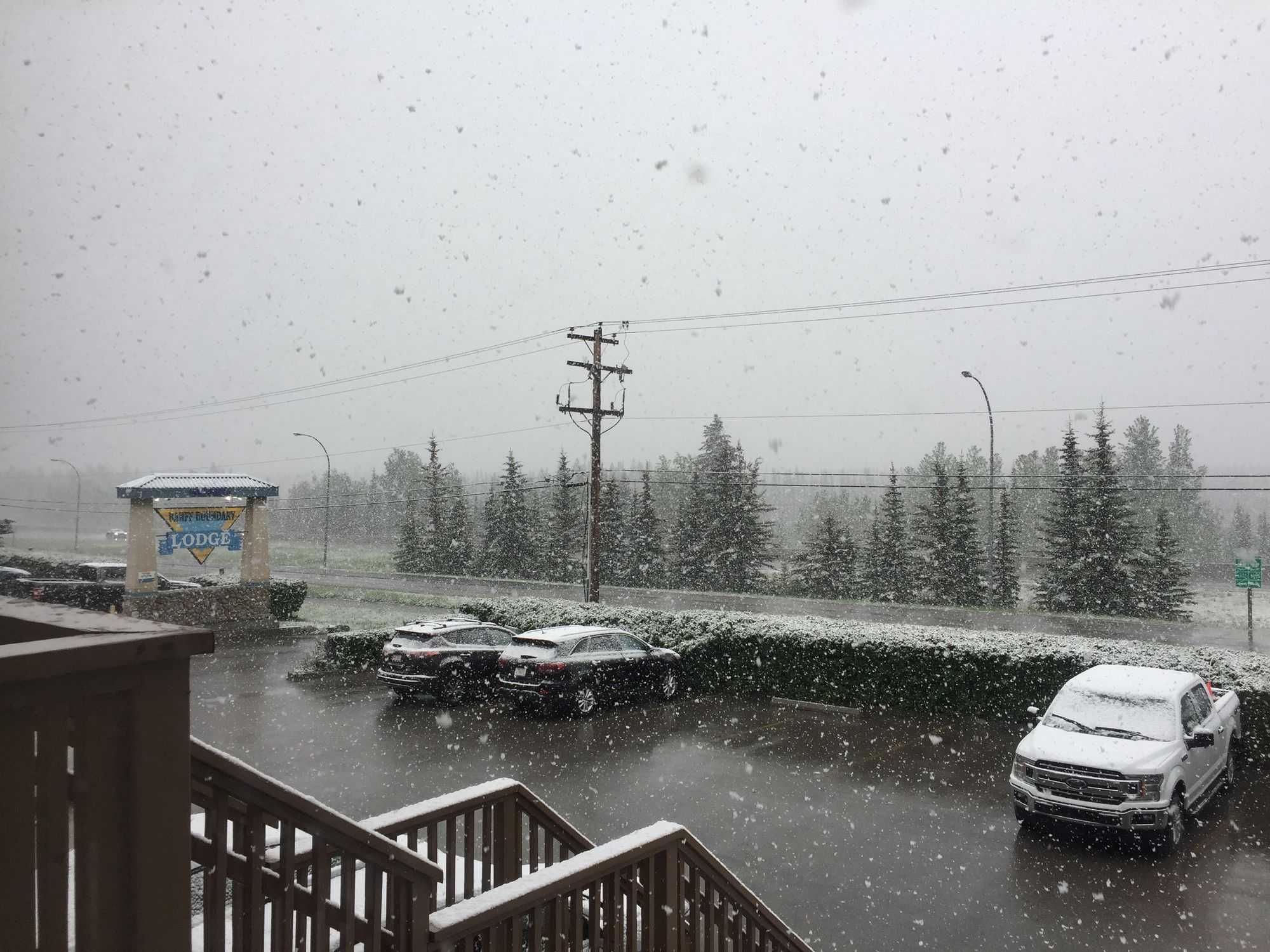 A snowy day in June at Canmore (Image by author)