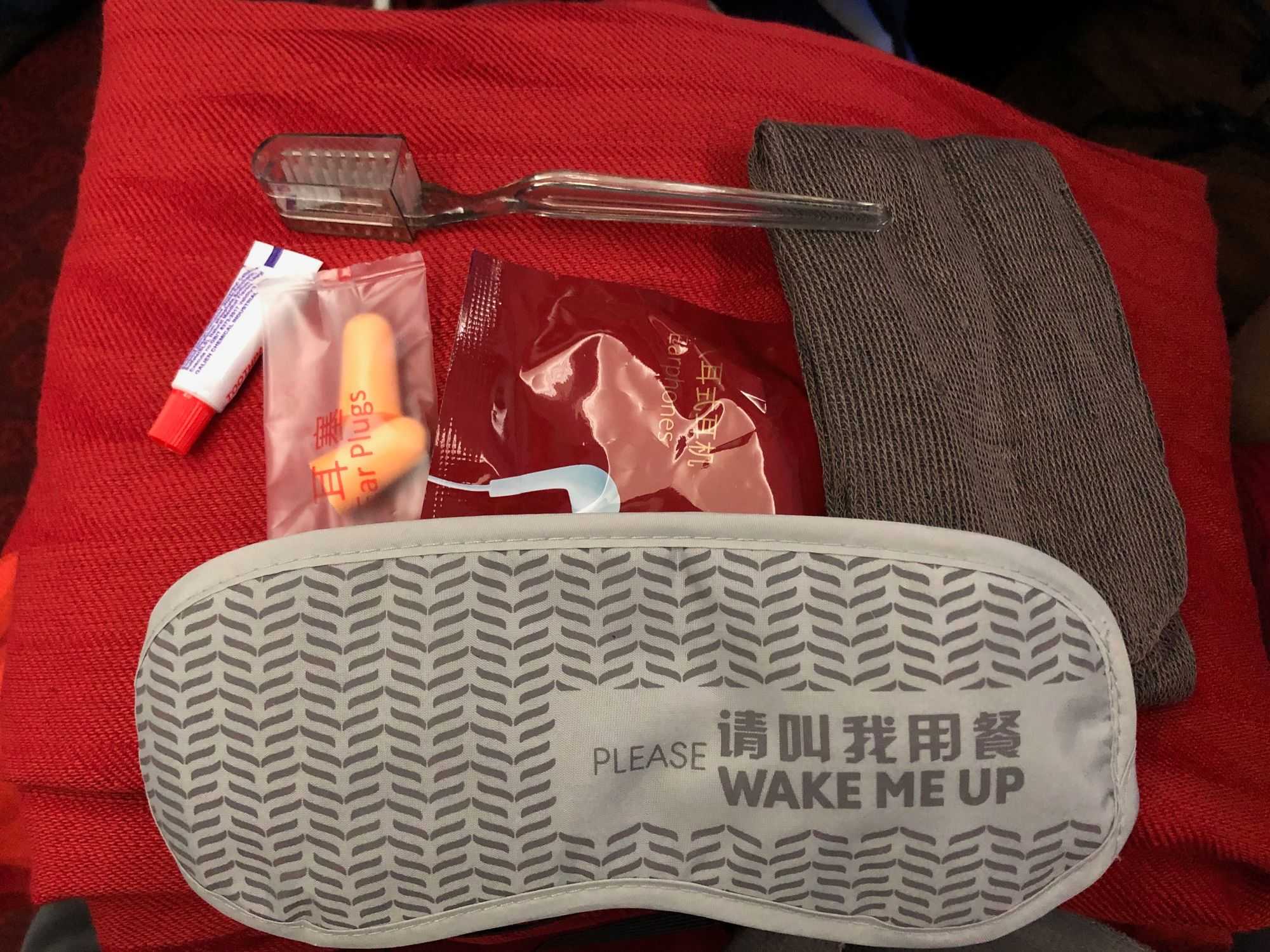 Flight amenity kit (Image by author)